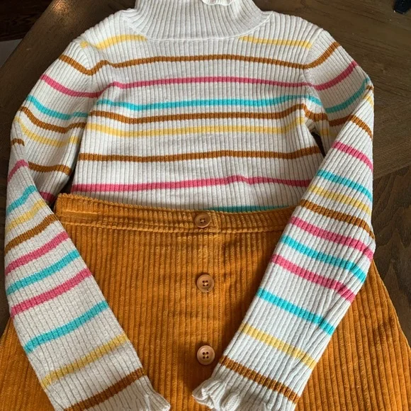 Tommy Bahama Kids Striped Sweater Set - White, Pink, Yellow, Blue, Brown - Picture 3 of 3